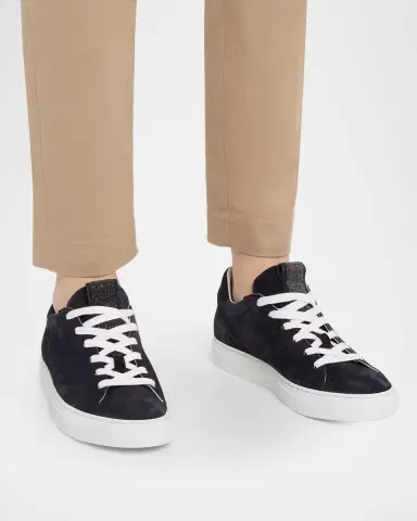 Brunello Cucinelli Monili Suede Low-Top Sneakers | Thumbnail 2 Brunello Cucinelli Monili Suede Low-Top Sneakers | Thumbnail 2