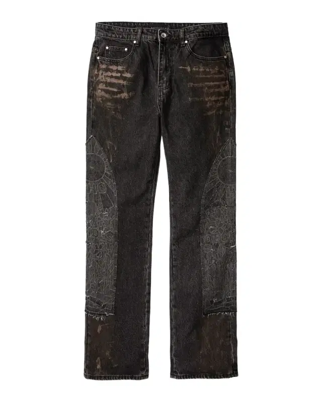 Who Decides War Men's Mechanic Denim Slim-Straight Leg Jeans
