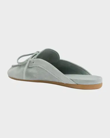 Miu Miu Sabot Suede Moccasin Mules | Thumbnail 4 Miu Miu Sabot Suede Moccasin Mules | Thumbnail 4