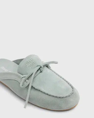 Miu Miu Sabot Suede Moccasin Mules | Thumbnail 5 Miu Miu Sabot Suede Moccasin Mules | Thumbnail 5
