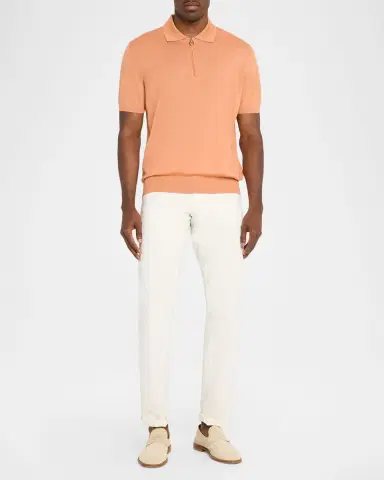 Stefano Ricci Men's Cashmere, Wool and Silk Quarter-Zip Polo Shirt | Thumbnail 2