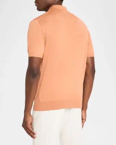 Stefano Ricci Men's Cashmere, Wool and Silk Quarter-Zip Polo Shirt | Thumbnail 3