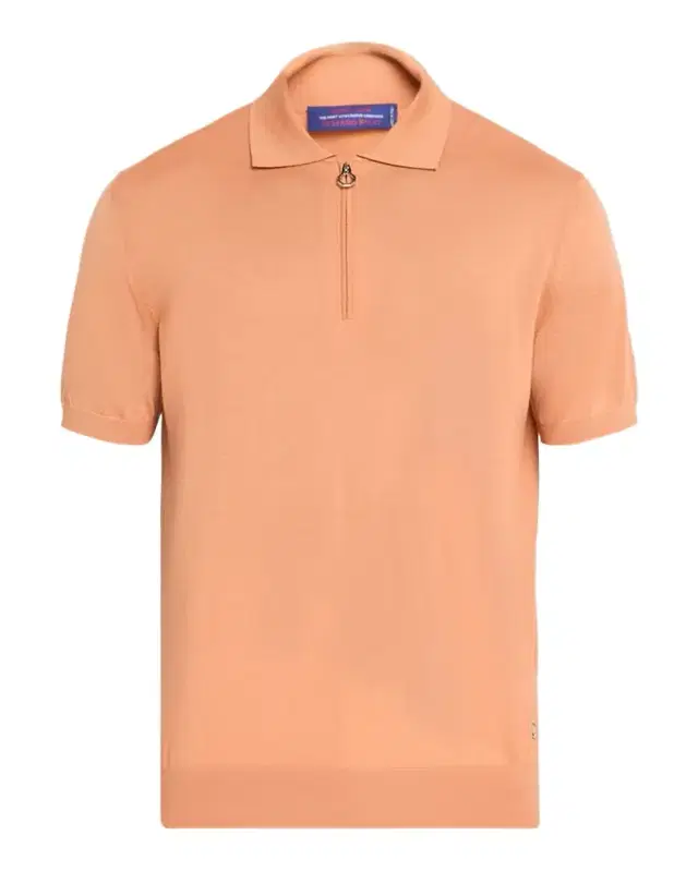 Men 's Cashmere, Wool and Silk Quarter-Zip Polo Shirt