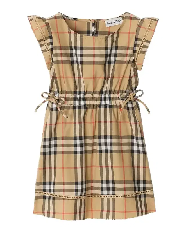 Burberry Girl 's Check Cotton Dress, Size 3-14