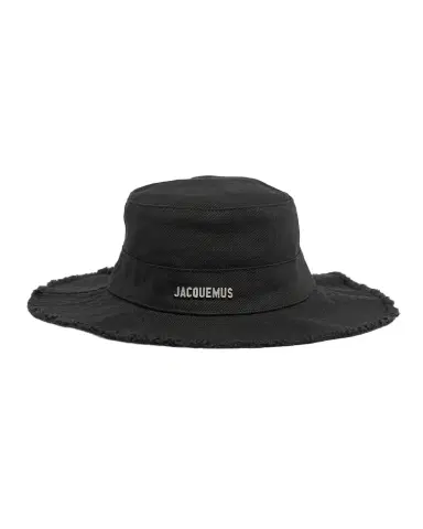 Jacquemus Men's The Artichaut Cotton Silver-Logo Bucket Hat | Thumbnail 1