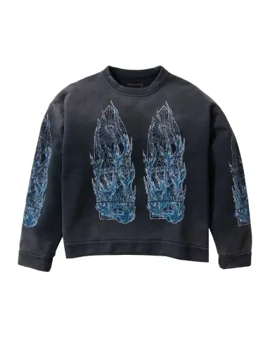 Who Decides War Men's Bad To The Bone Distressed Cotton Layered Long-Sleeve T-Shirt | Thumbnail 1