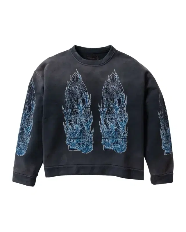 Men 's Bad To The Bone Distressed Cotton Layered Long-Sleeve T-Shirt