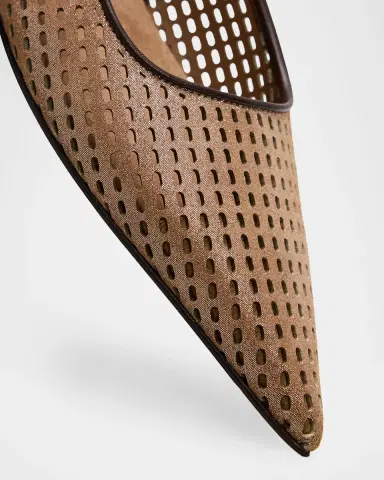 Brunello Cucinelli Perforated Leather Slingback Flats | Thumbnail 3 Brunello Cucinelli Perforated Leather Slingback Flats | Thumbnail 3