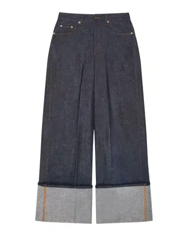 Givenchy Turn-Up Wide-Leg Denim Trousers | Thumbnail 1 Givenchy Turn-Up Wide-Leg Denim Trousers | Thumbnail 1