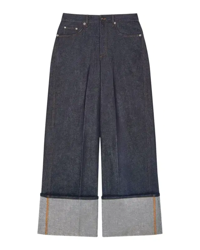 Givenchy Turn-Up Wide-Leg Denim Trousers