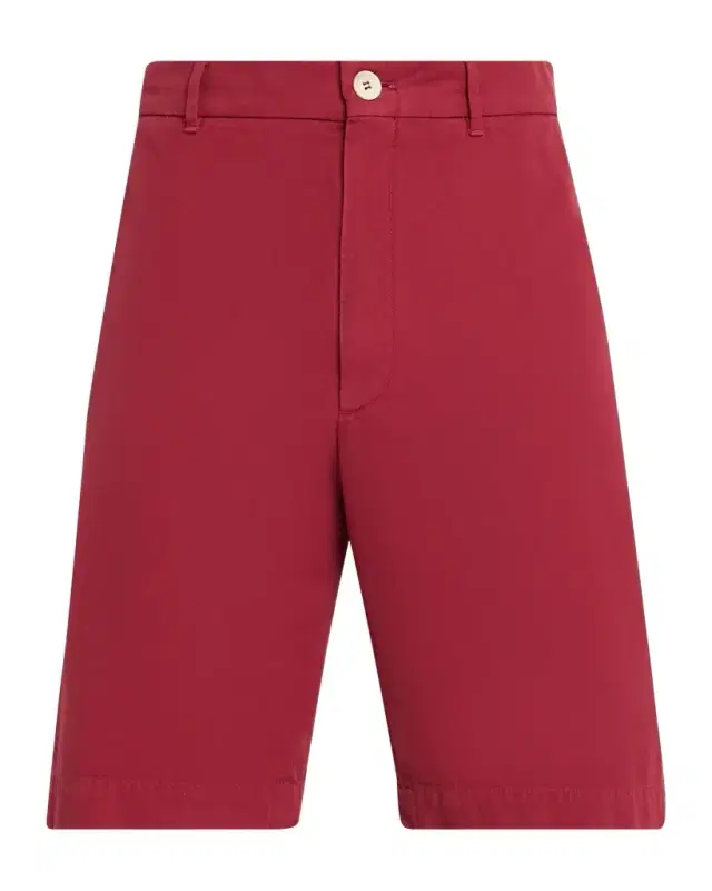 Brunello Cucinelli Men's Cotton Gabardine Garment-Dyed Bermuda Shorts