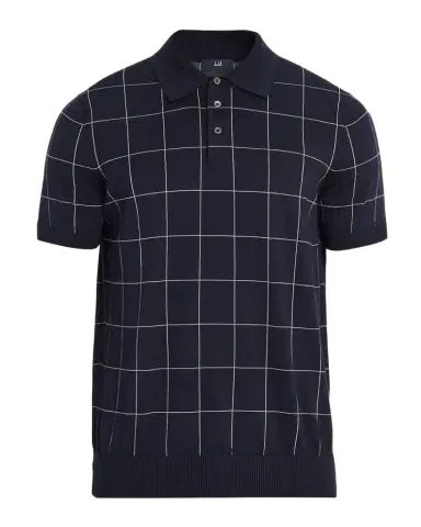 dunhill Men's Checked Cotton and Silk Polo Sweater | Thumbnail 1