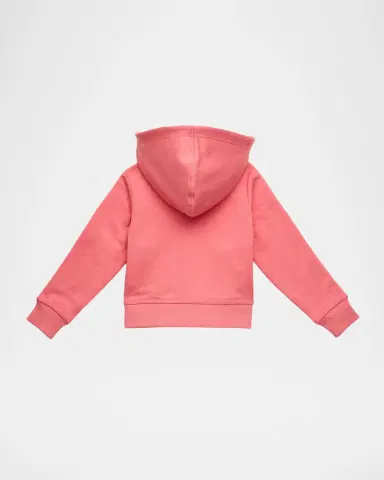 Burberry Girl 's Check-Trim Cotton Zip Hoodie, Size 3-14 | Thumbnail 2 Burberry Girl 's Check-Trim Cotton Zip Hoodie, Size 3-14 | Thumbnail 2