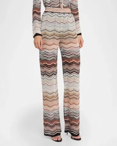 Missoni Paillette Chevron Knit Straight-Leg Trousers | Thumbnail 4 Missoni Paillette Chevron Knit Straight-Leg Trousers | Thumbnail 4