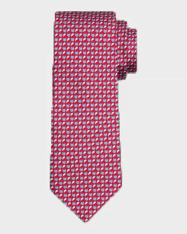 Ferragamo Men's Fox Face and Tail Silk Tie | Thumbnail 2 Ferragamo Men's Fox Face and Tail Silk Tie | Thumbnail 2