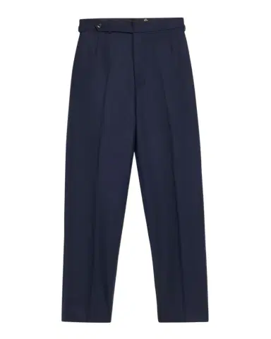 dunhill Men's Super 170s Wool Flat-Front Trousers | Thumbnail 1 dunhill Men's Super 170s Wool Flat-Front Trousers | Thumbnail 1