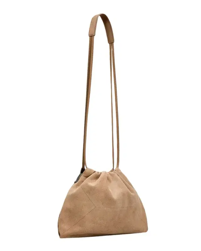 Brunello Cucinelli Suede Drawstring Pouch Bag