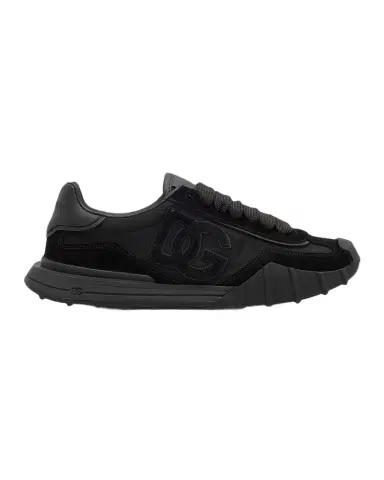 Dolce & Gabbana Men's DG Nylon & Leather Low-Top Athletic Sneakers | Thumbnail 1 Dolce & Gabbana Men's DG Nylon & Leather Low-Top Athletic Sneakers | Thumbnail 1