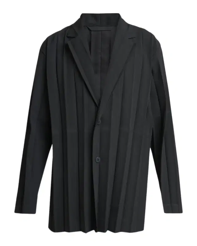 Homme Plisse Issey Miyake Men 's Edge Ensemble Single-Breasted Pleated Jacket