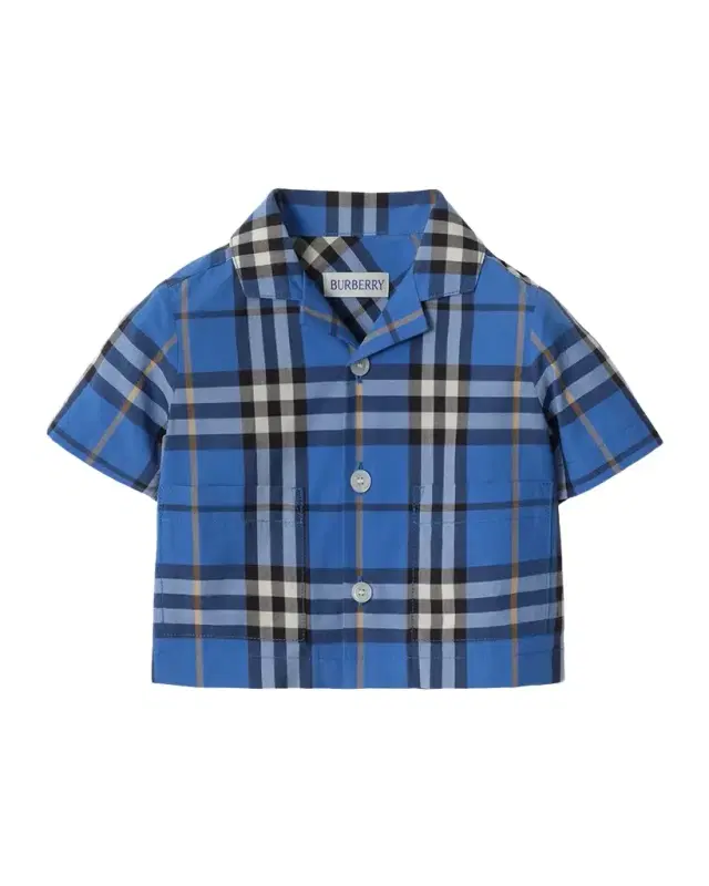 Burberry Boy 's Check Cotton Shirt & Shorts Set, Size 1M-18M