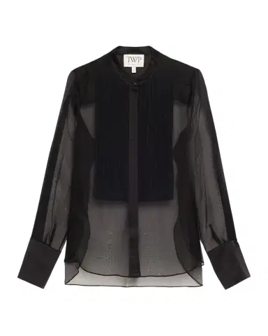 TWP Peyton Sheer Tuxedo Button-Front Shirt | Thumbnail 1