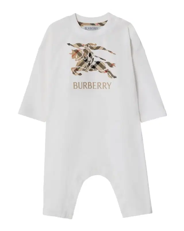 Burberry Kid 's EKD Check Cotton Jumpsuit, Size 3M-18M