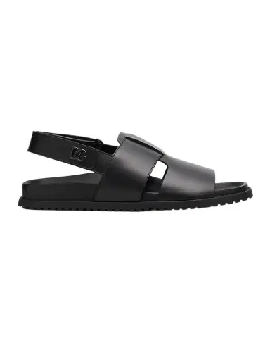 Dolce & Gabbana Men's DG Logo Leather Sandals | Thumbnail 1 Dolce & Gabbana Men's DG Logo Leather Sandals | Thumbnail 1