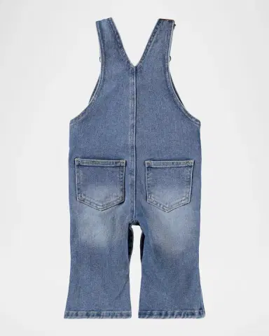 Molo Boy's Stellan Denim Overalls, Size 3M-24M | Thumbnail 2
