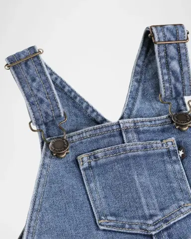 Molo Boy's Stellan Denim Overalls, Size 3M-24M | Thumbnail 3