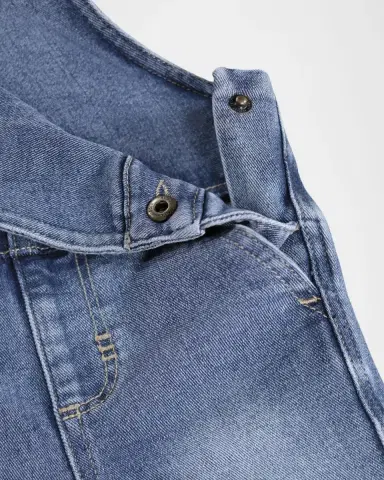 Molo Boy's Stellan Denim Overalls, Size 3M-24M | Thumbnail 4