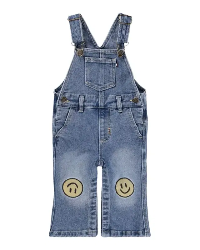 Boy's Stellan Denim Overalls, Size 3M-24M