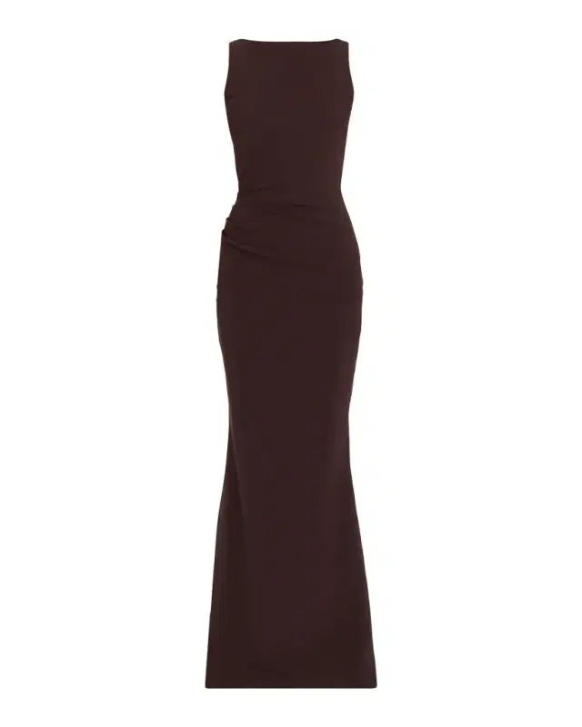Chiara Boni La Petite Robe Ajour Bateau-Neck Mermaid Gown