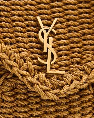 Saint Laurent Cassandre YSL Woven Raffia Shoulder Bag Pouch Bag | Thumbnail 6 Saint Laurent Cassandre YSL Woven Raffia Shoulder Bag Pouch Bag | Thumbnail 6