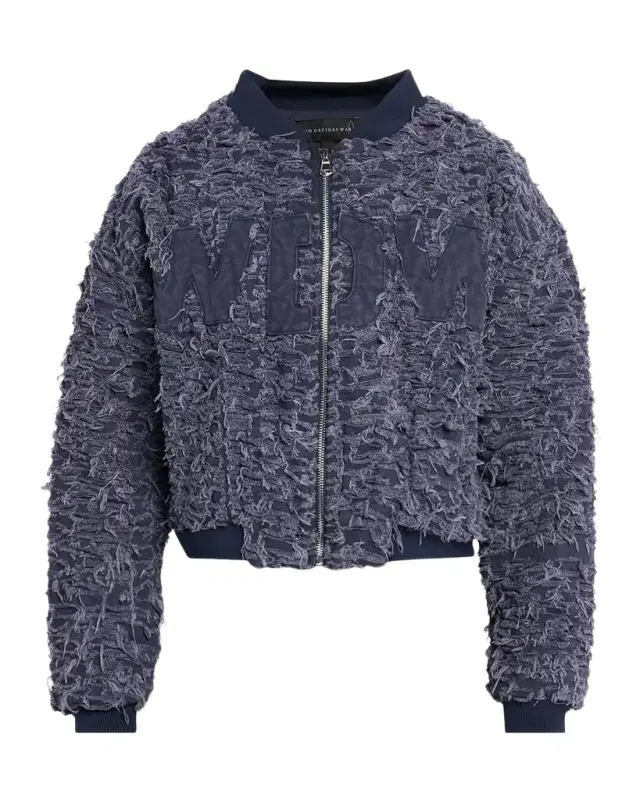 WHO DECIDES WAR Men 's Husk Distressed Bomber Jacket