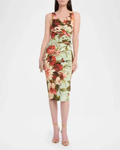 Chiara Boni La Petite Robe Isoshi Floral-Print Faux Wrap Midi Dress | Thumbnail 2 Chiara Boni La Petite Robe Isoshi Floral-Print Faux Wrap Midi Dress | Thumbnail 2