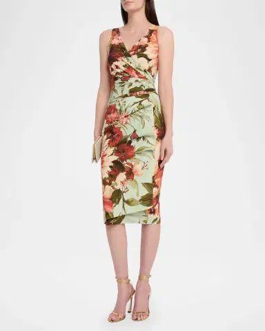 Chiara Boni La Petite Robe Isoshi Floral-Print Faux Wrap Midi Dress | Thumbnail 4 Chiara Boni La Petite Robe Isoshi Floral-Print Faux Wrap Midi Dress | Thumbnail 4
