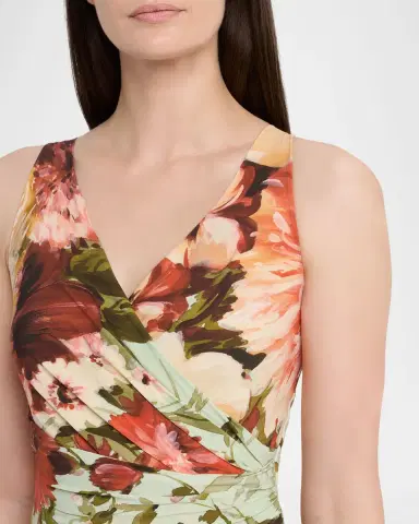 Chiara Boni La Petite Robe Isoshi Floral-Print Faux Wrap Midi Dress | Thumbnail 5 Chiara Boni La Petite Robe Isoshi Floral-Print Faux Wrap Midi Dress | Thumbnail 5