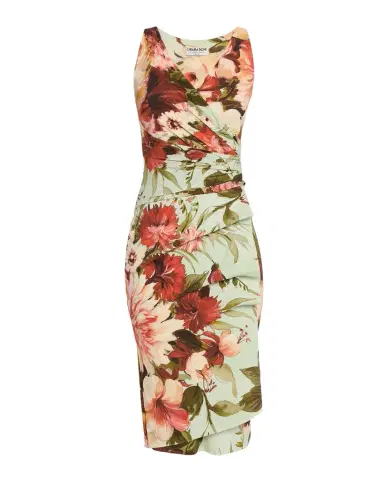 Chiara Boni La Petite Robe Isoshi Floral-Print Faux Wrap Midi Dress | Thumbnail 1 Chiara Boni La Petite Robe Isoshi Floral-Print Faux Wrap Midi Dress | Thumbnail 1