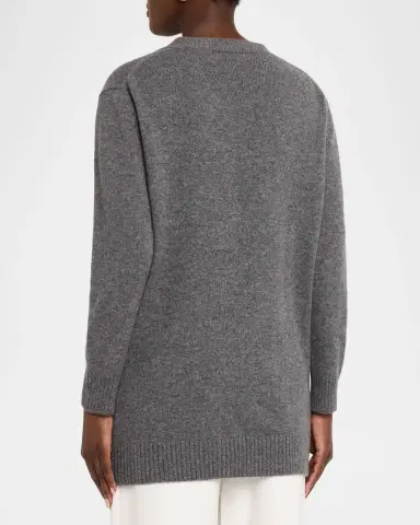 Libertine Needlepoint Embellished Cashmere Oversized V-Neck Cardigan | Thumbnail 3