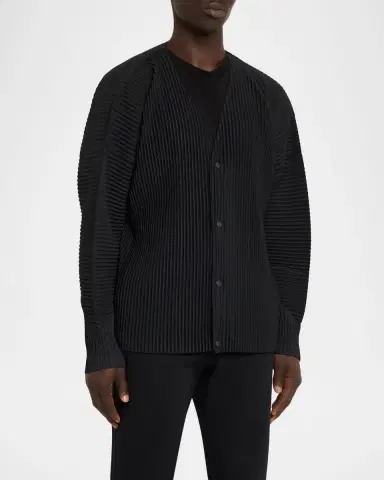 Homme Plissé Issey Miyake Men's Basics Pleated Cardigan | Thumbnail 4