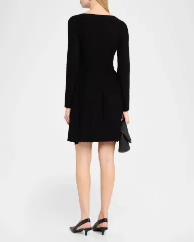 Emporio Armani Scoop-Neck Ribbed Jersey Dress | Thumbnail 3 Emporio Armani Scoop-Neck Ribbed Jersey Dress | Thumbnail 3