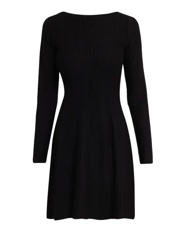 Scoop-Neck Ribbed Jersey Dress Scoop-Neck Ribbed Jersey Dress