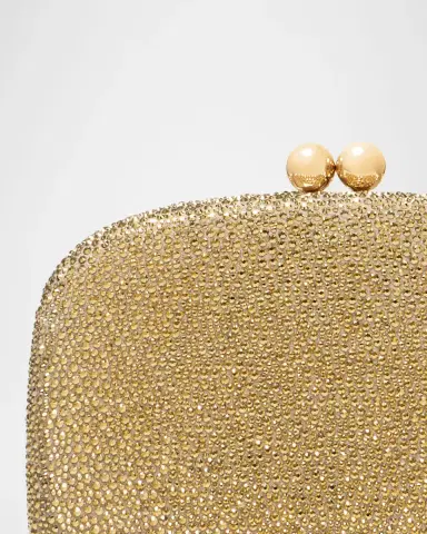Carolina Herrera Vega Crystal-Embellished Suede Clutch Bag | Thumbnail 4