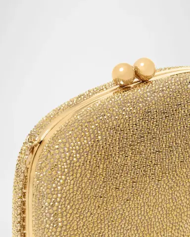 Carolina Herrera Vega Crystal-Embellished Suede Clutch Bag | Thumbnail 6
