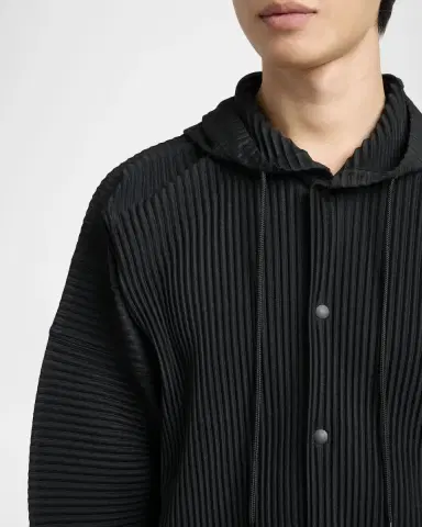 Homme Plissé Issey Miyake Men 's Monthly Colors Pleated Snap-Front Hoodie | Thumbnail 5 Homme Plissé Issey Miyake Men 's Monthly Colors Pleated Snap-Front Hoodie | Thumbnail 5