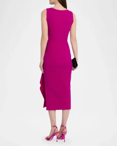 Chiara Boni La Petite Robe Sayon Ruffle Drape Bodycon Midi Dress | Thumbnail 3 Chiara Boni La Petite Robe Sayon Ruffle Drape Bodycon Midi Dress | Thumbnail 3