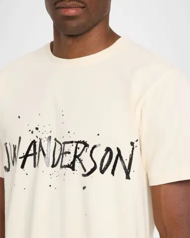 JW Anderson Men's Splatter Logo Graphic Cotton T-Shirt | Thumbnail 5