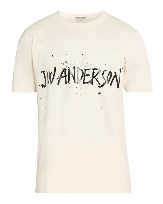 JW Anderson Men 's Splatter Logo Graphic Cotton T-Shirt