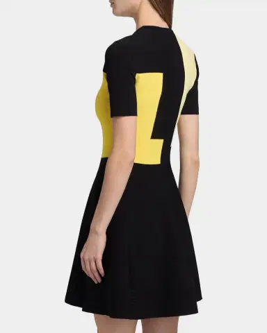 Jason Wu Collection Fit-&-Flare Colorblock Knit Mini Dress | Thumbnail 3 Jason Wu Collection Fit-&-Flare Colorblock Knit Mini Dress | Thumbnail 3