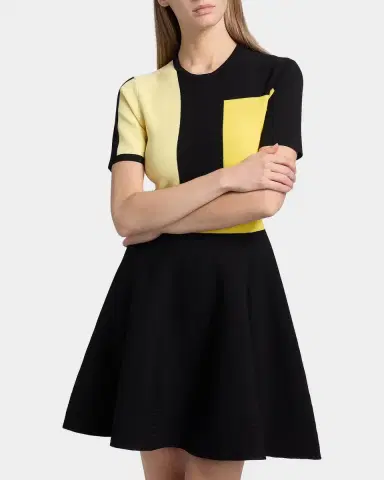 Jason Wu Collection Fit-&-Flare Colorblock Knit Mini Dress | Thumbnail 4 Jason Wu Collection Fit-&-Flare Colorblock Knit Mini Dress | Thumbnail 4